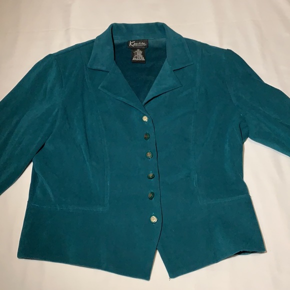 Vintage button up blazer jacket 14 P - Picture 4 of 9